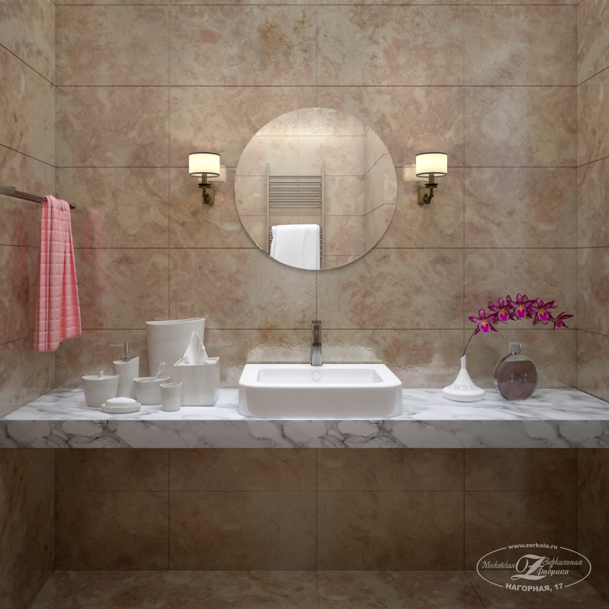 MZF-9550 Зеркало ПК круглое D700 пластины