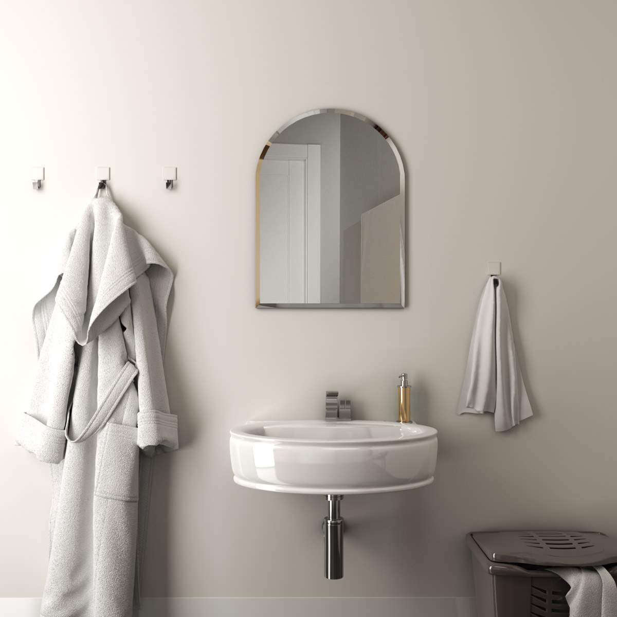 MZF-9526 Зеркало Арка ШФ10 700х500 пластины