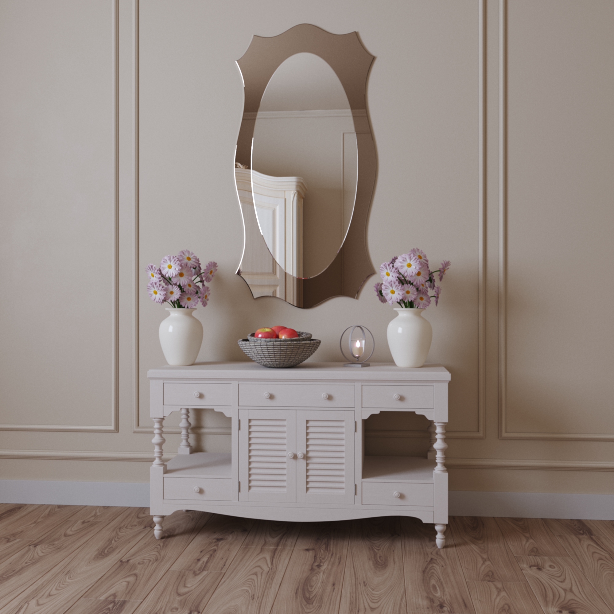 MZF-9671 Зеркало комбинированное фигурное ПК 1000х500