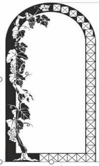MZF-9612 Зеркало фигурное с рисунком ПК 1000х700