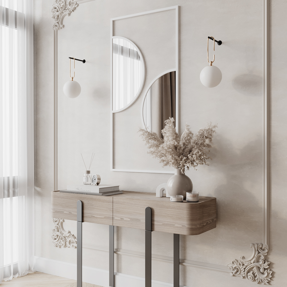 MZF-9802 Зеркало ЛОФТ, цвет белый, 1500х600