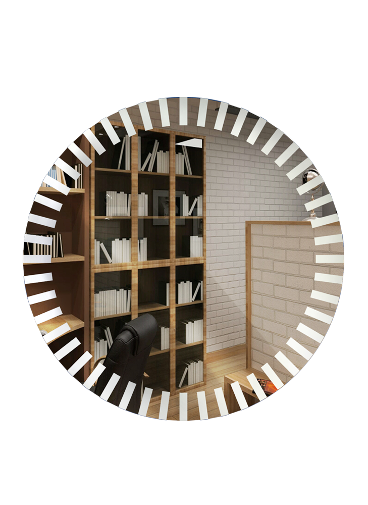 MZF-205 Зеркало круглое с рисунком D600 пластины