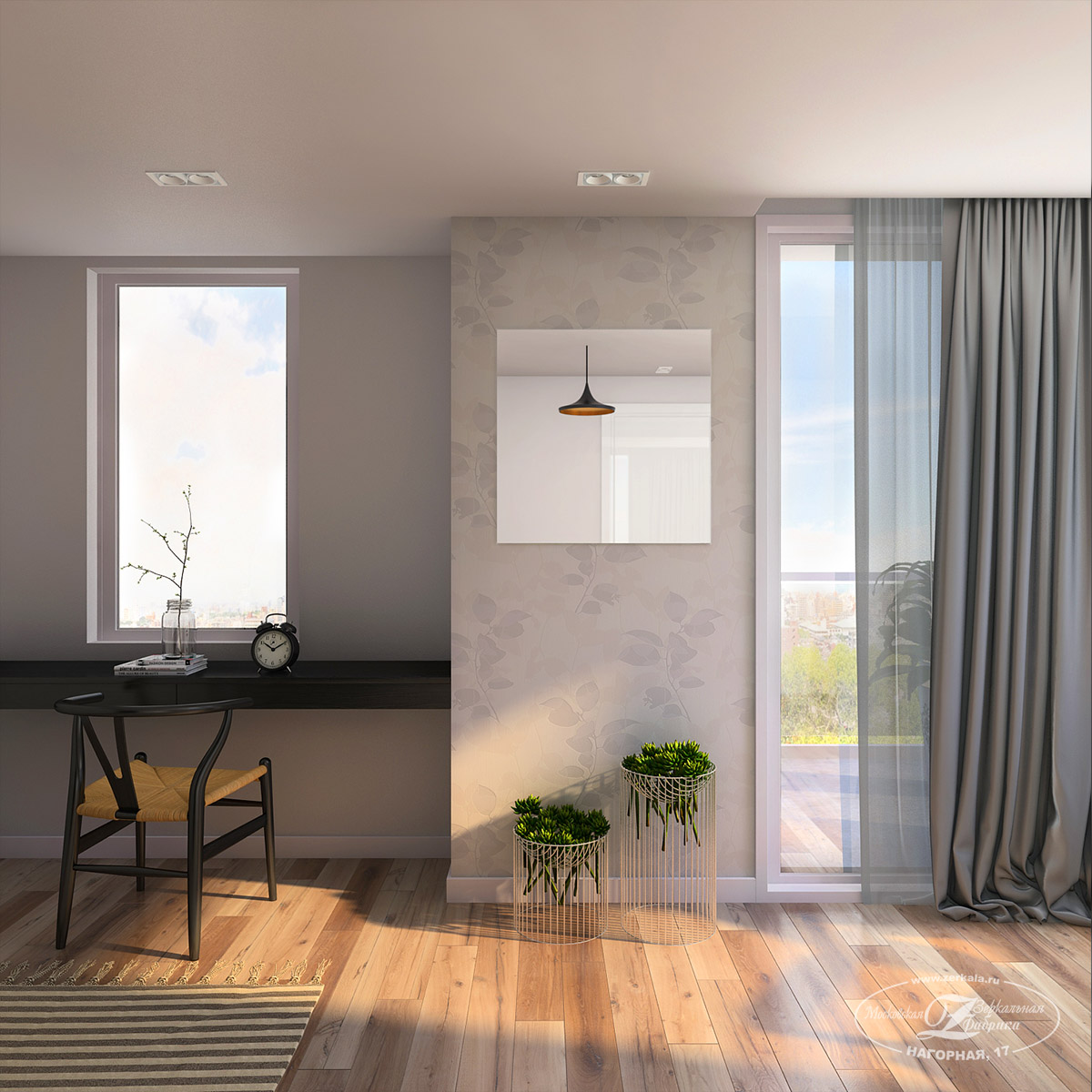 MZF-0136 Зеркало 3мм квадратное ПК 700х700 пластины